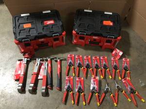 Mix Lot of Milwaukee Storage Boxes and Clamp tools, Customer returns, Review all pictures