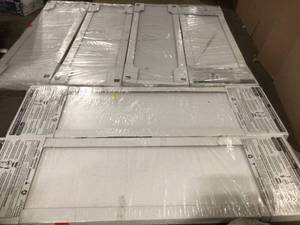 Lot with TRUporte 100 Series 48 in. x 80 in. Flush White Composite Sliding Door