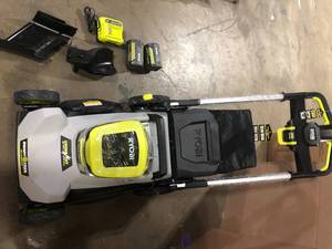 lot 24 image: Ryobi 21 40V Cordless High Lawn Mower, Customer return, Review all pictures