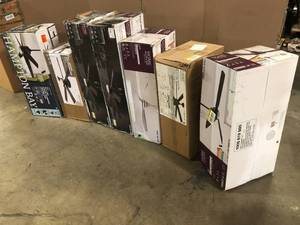 lot 28 image: Mix lot of Hampton Bay Fans, Customer returns, Review all pictures