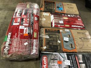 lot 35 image: Mix lot of Storage Racks, Shelves, Customer Returns, Review all pictures