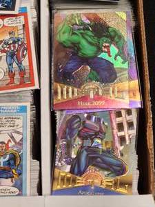 lot 62 image: Assorted Baseball Cards and Marvel Metal Cards