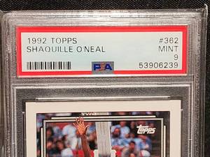 lot 71 image: 1992 Topps Shaquille ONeal Rookie Card PSA 9