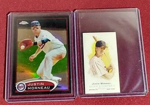 (2) #d Justin Morneau Cards - #d100 & #d25
