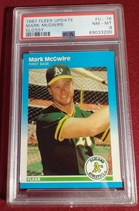 1987 Fleer Update Mark McGwire Rookie Card - PSA 8