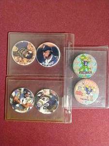 (6) Vintage Vikings PogsDiscs