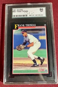 Slabbed 1991 Frank Thomas 2nd Year Card - Old SGC Slab