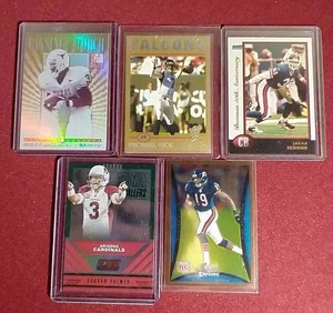 (5) Numbered NFL Cards