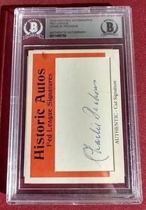 Beckett Authenticated Charlie Pechous Autograph