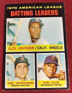 1971 Topps Batting Leaders Card - Yaz & Oliva