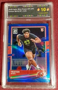 Slabbed Optic Blue Prizm Tristan Wirfs Card - #d125