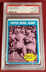 1972 Topps Super Bowl Card - PSA 8