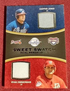 Chipper Jones  Ryan Zimmerman Dual Game-Used Patch Card