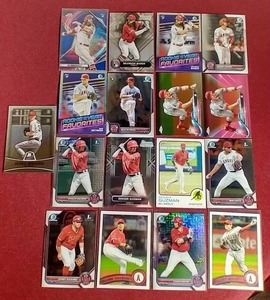Mixed Los Angeles Angels (17) Card Lot - Nice Rookies, Parallels, Etc.