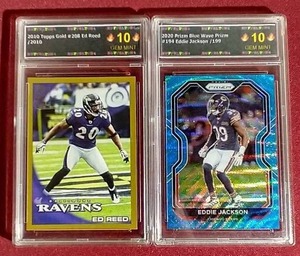 (2) Slabbed #d NFL Cards - Ed Reed & Eddie Jackson