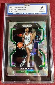 2021 Panini Ice Prizm Bill Russell Card - ISA 9
