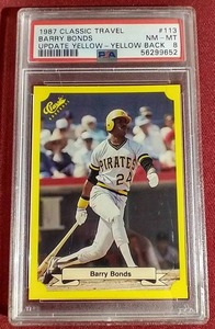 1987 Classic Barry Bonds Rookie Card - PSA 8