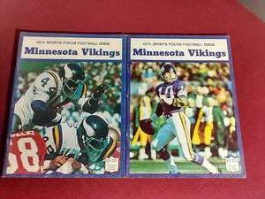 1974 & 1975 Sports Focus Minnesota Vikings MagazinesAnnuals