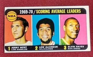 1970-71 Topps NBA Scoring Leaders - Lew Alcindor() 2nd Year Card