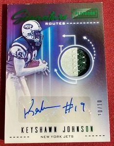 Keyshawn Johnson 2-Color Patch Autograph Card #d1010