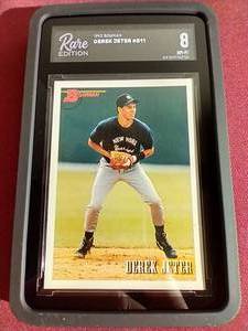 Slabbed Rare Edition 1993 Bowman Derek Jeter Rookie Card