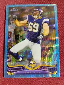 2013 Topps Chrome Blue Wave Refractor Jared Allen Card