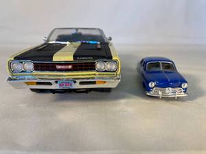 lot 7 image: 69 plymouth and 49 ford coupe by Ertl