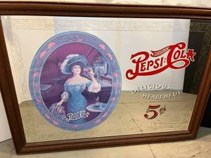 lot 58 image: Pepsi Cola framed mirror