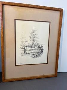 lot 63 image: two framed art prints