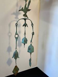 lot 82 image: heavy duty wind chime with beautiful patina