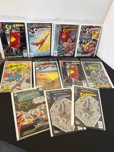 lot 99 image: lot of 11 DC Superman comic books in sleeves