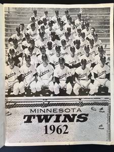 lot 102 image: Minnesota Twins 1962 YearBook