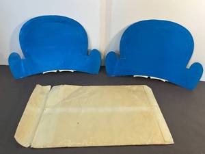lot 112 image: two Capn Crunch Cereal vintage hats in mailing envelope - good condition with strong color saturation
