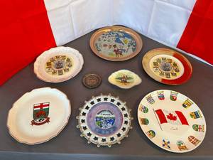 lot 115 image: Canada, oh Canada  8 collectible plates  brand new Canadian flag