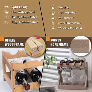 lot 16 image: Korvos Countertop Wine Rack with Glass Holder