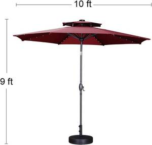 lot 35 image: HYD-Parts 10-Foot Patio Umbrella with Solar Powered LED Lights