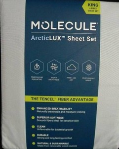 Molecule Artic Lux Cream King Size Sheet Set