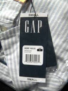 Brand New With Tags Mens Gap Button Down Long Sleeve Shirt Blue Size Small