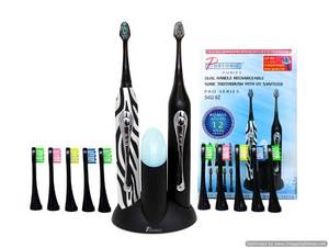  Brand New Pursonic Dual Handle Toothbrush - ZebraBlack (only one seems to charge)