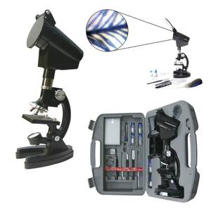 Brand New Cassini C-1200M 1200x Microscope with 98-Pc. Accessory Kit and Case