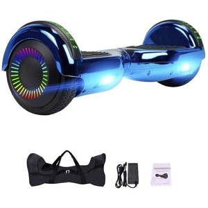 Lightly Used GlareWheel 300-Watt 36V Hoverboard - Chrome Blue