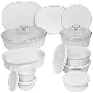 CorningWare 16-Pc. Stoneware Bakeware Set - French White