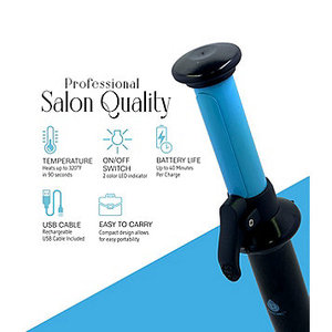 Brand New Pursonic Mini USB Rechargeable Curling Iron