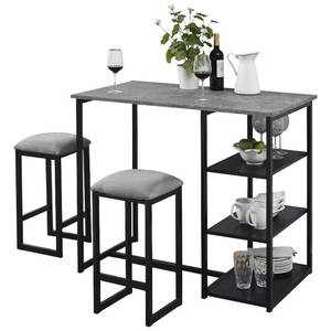 Open Box Dorel Living 3-Pc. Metal Pub Set with Faux Concrete Top (not inspected further)