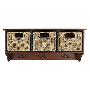 Brand New Safavieh Finley Hanging 3-Basket Wall Rack