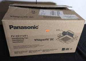 lot 27 image: Brand New Panasonic WhisperFit DC 110 CFM Ceiling Mounted Bath Exhaust Fan with Energy Star Rating