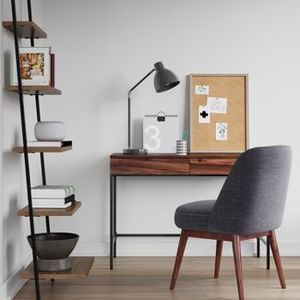 lot 2 image: Brand New 5 Shelf Loring Ladder Bookshelf - Walnut - Project 62