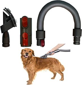 lot 32 image: Brand New - Open Box Item Dog Pet Grooming Brush & Extension Vacuum Hose compatible with Dyson V11 V10 V8 V7 V6 Vacuum Cleane
