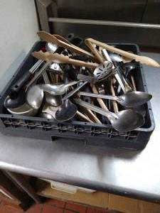 Bin of Kitchen Utensils