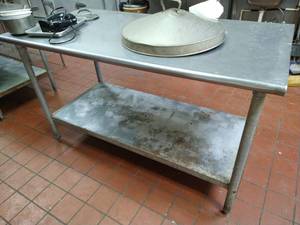 Metal TableCounter & Contents